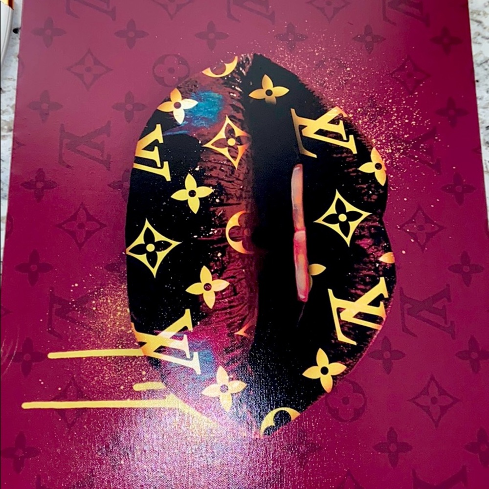 LV Lip Drip Painting